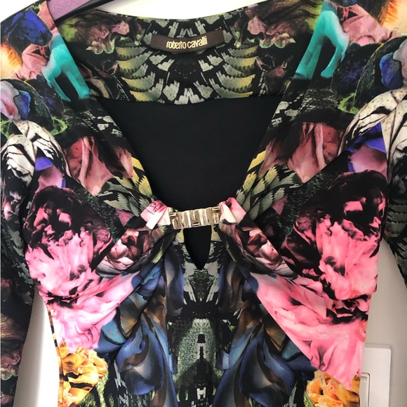 Roberto Cavalli Multicolor Women's 3/4 Sleeve Top/ Blouse . Size 38 - Picture 8 of 12